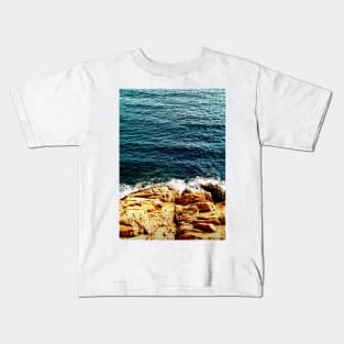 Turquoise Mediterranean Sea Waves Kids T-Shirt